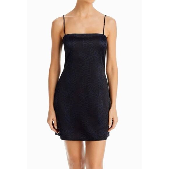 ~Anine Bing Women's Valentine Snake Print Silk Satin Mini Dress NWT - Picture 8 of 8